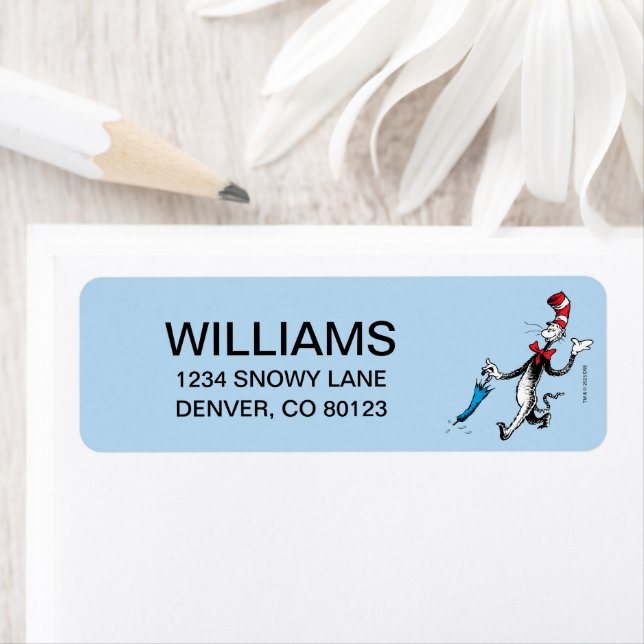 Dr. Seuss | Cat in the Hat Umbrella Walk Label (Insitu)