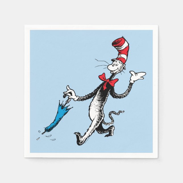 Dr. Seuss | Cat in the Hat Umbrella Walk Napkins (Front)