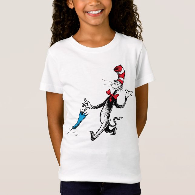Dr. Seuss | Cat in the Hat Umbrella Walk T-Shirt (Front)