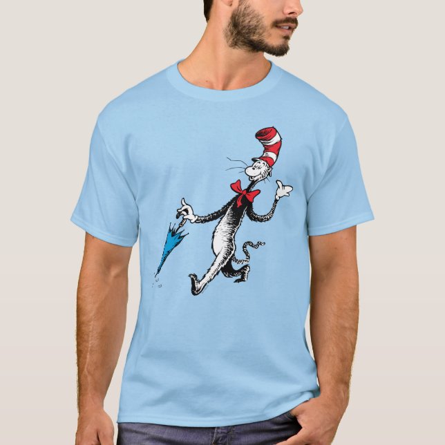 Dr. Seuss | Cat in the Hat Umbrella Walk T-Shirt (Front)