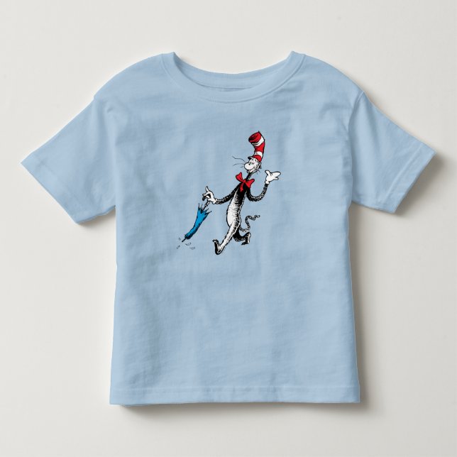 Dr. Seuss | Cat in the Hat Umbrella Walk Toddler T-shirt (Front)
