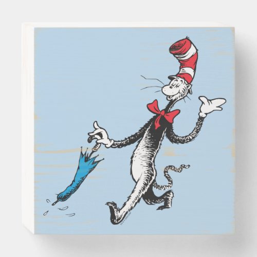 Dr Seuss  Cat in the Hat Umbrella Walk Wooden Box Sign