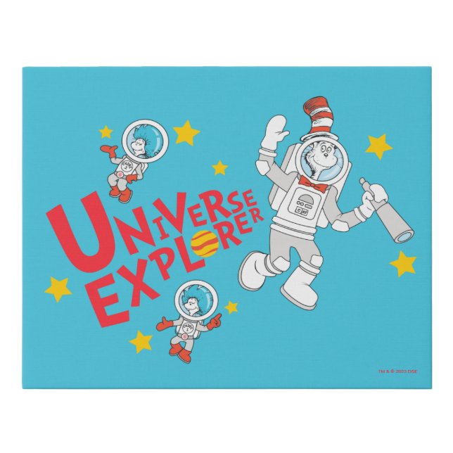 Dr. Seuss | Cat in the Hat Universe Explorer Faux Canvas Print (Front)