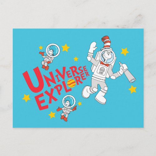 Dr Seuss  Cat in the Hat Universe Explorer Postcard