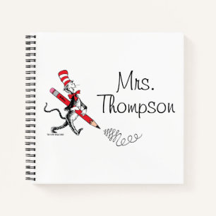 Dr. Seuss Cat in the Hat Written Name Notebook