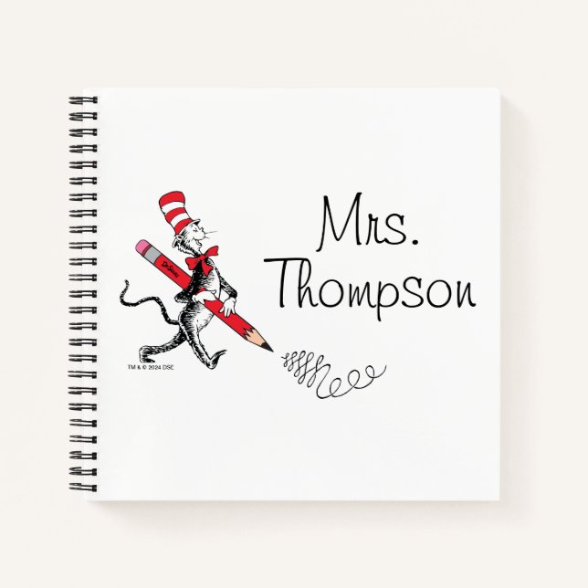 Dr. Seuss | Cat in the Hat Written Name Notebook (Front)