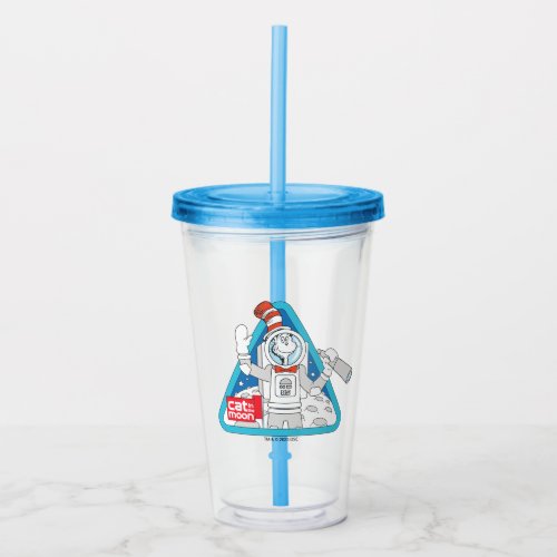 Dr Seuss  Cat in the Moon Outer Space Graphic Acrylic Tumbler