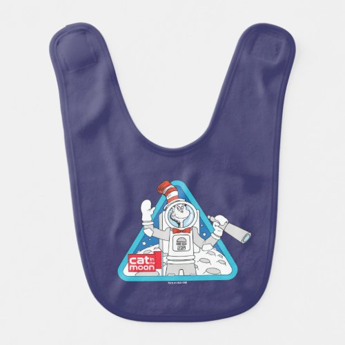 Dr Seuss  Cat in the Moon Outer Space Graphic Baby Bib