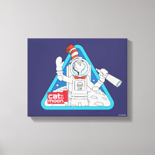 Dr. Seuss Cat in the Moon Outer Space Graphic Canvas Print