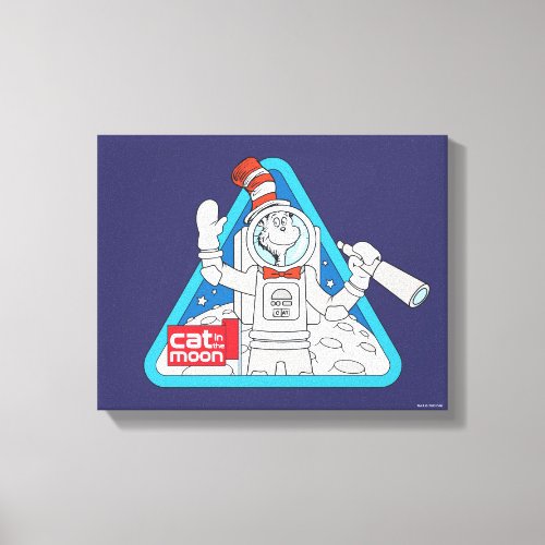 Dr Seuss  Cat in the Moon Outer Space Graphic Canvas Print