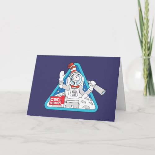 Dr Seuss  Cat in the Moon Outer Space Graphic Card