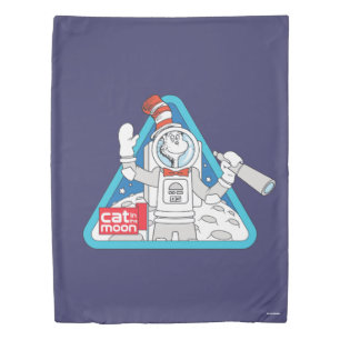 Dr. Seuss Cat in the Moon Outer Space Graphic Duvet Cover