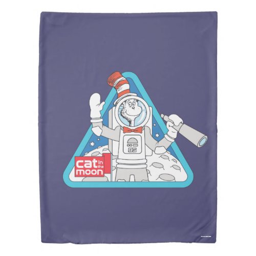 Dr Seuss  Cat in the Moon Outer Space Graphic Duvet Cover