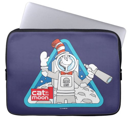 Dr Seuss  Cat in the Moon Outer Space Graphic Laptop Sleeve