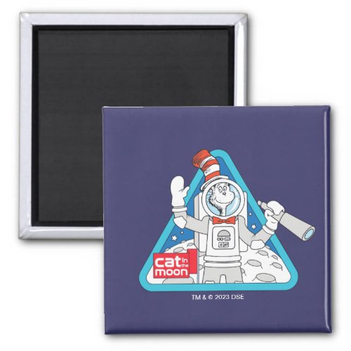 Dr Seuss  Cat in the Moon Outer Space Graphic Magnet