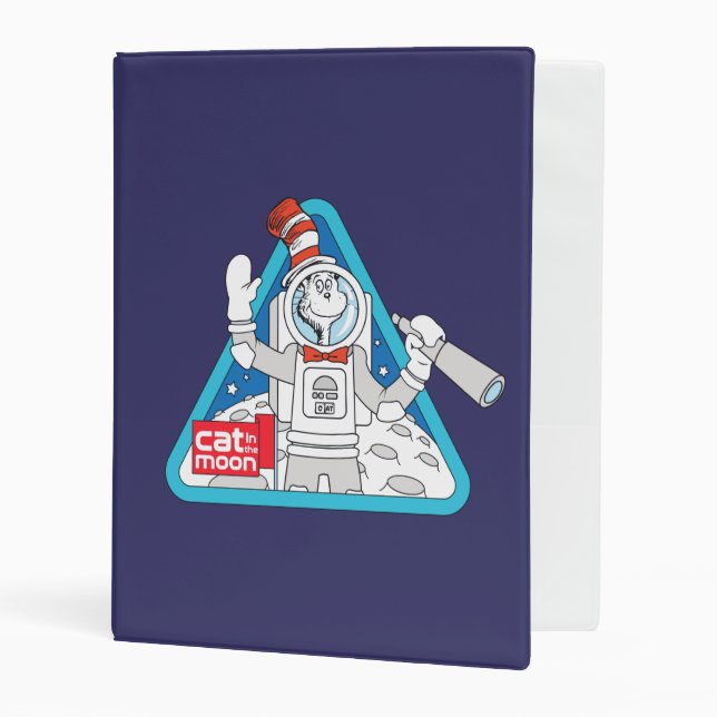 Dr. Seuss | Cat in the Moon Outer Space Graphic Mini Binder (Front/Inside)