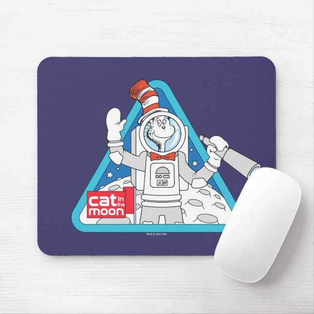 Dr. Seuss | Cat in the Moon Outer Space Graphic Mouse Pad (With Mouse)
