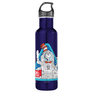 Dr. Seuss Cat in the Moon Outer Space Graphic Stainless Steel Water Bottle