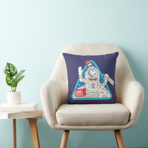 Dr Seuss  Cat in the Moon Outer Space Graphic Throw Pillow