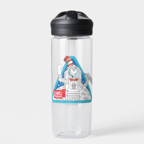 Dr Seuss  Cat in the Moon Outer Space Graphic Water Bottle