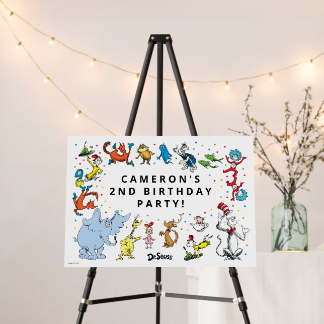 Dr. Seuss Character Confetti | Kids Birthday Foam Board (In Situ (Stand))