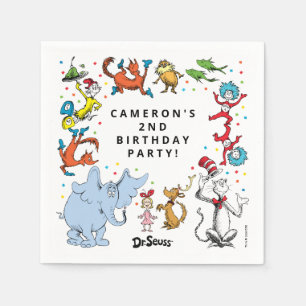 Dr. Seuss Character Confetti Kids Birthday Napkins