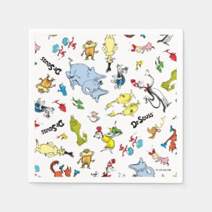 Dr. Seuss Character Confetti Kids Birthday Napkins