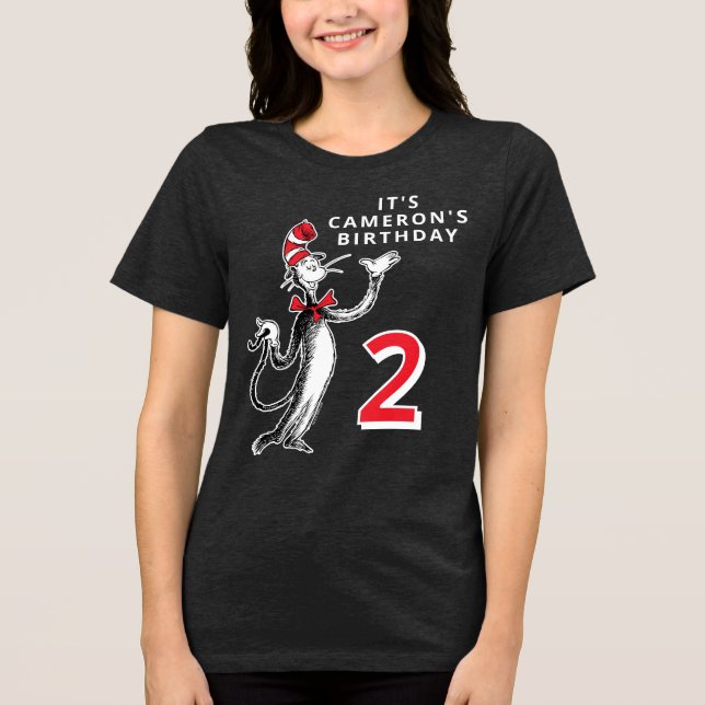 Dr. Seuss Character Confetti | Kids Birthday Tri-Blend Shirt (Front)
