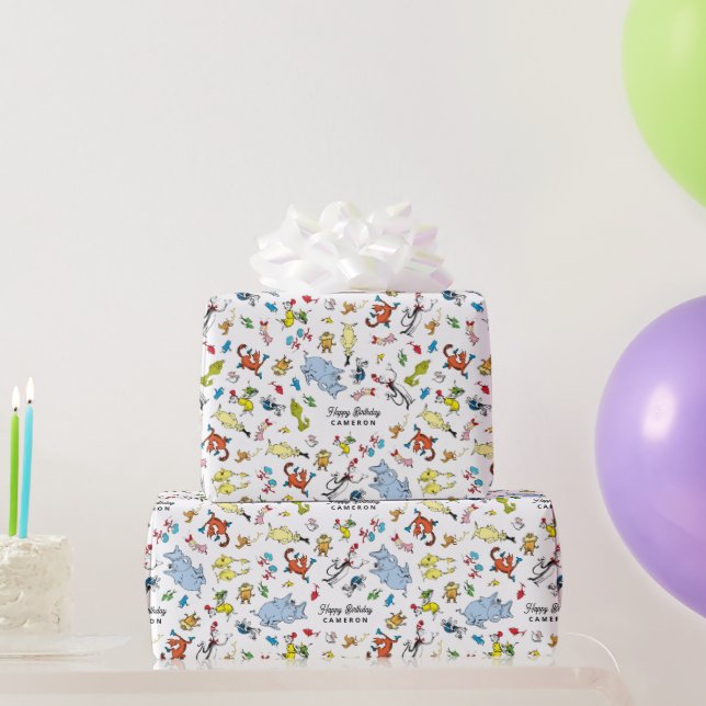 Dr. Seuss Character Confetti | Kids Birthday Wrapping Paper (Party Gifts)