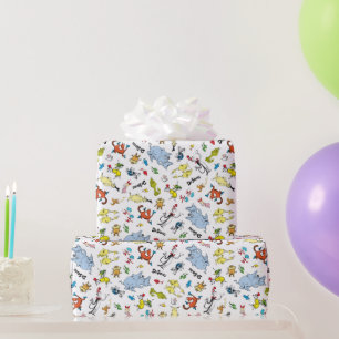 Dr. Seuss Character Confetti Kids Birthday Wrapping Paper