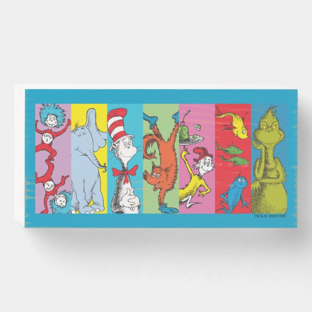 Dr. Seuss | Character Slice Wooden Box Sign (Front Horizontal)