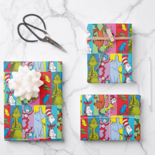 Dr. Seuss   Character Slice Wrapping Paper Sheets