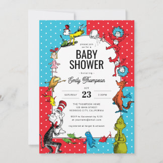 Dr. Seuss - Characters | Baby Shower Invitation