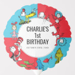 Dr. Seuss - Characters | Kids Birthday Balloon<br><div class="desc">Elevate your party decor with this vibrant and whimsical, customized balloon! Featuring a playful border of beloved Dr. Seuss characters on a lively red and blue background, this balloon is a perfect centerpiece for your celebration. It can be personalized with a child's name and age, making it a unique and...</div>