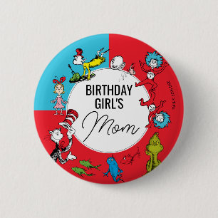 Dr. Seuss - Characters Kids Birthday Button