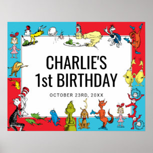 Dr. Seuss - Characters Kids Birthday Poster