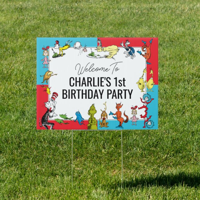 Dr. Seuss - Characters | Kids Birthday Sign (Insitu)