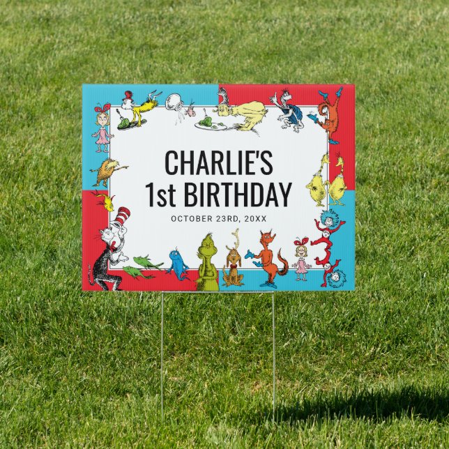Dr. Seuss - Characters | Kids Birthday Sign (Insitu)