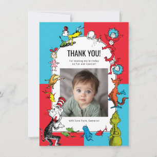 Dr. Seuss - Characters Kids Birthday Thank You Card