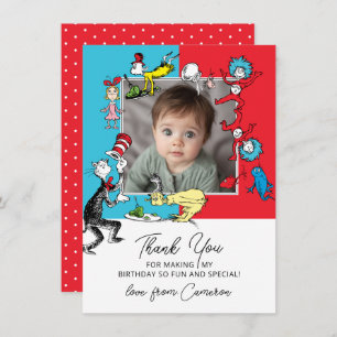 Dr. Seuss - Characters Kids Birthday Thank You Card
