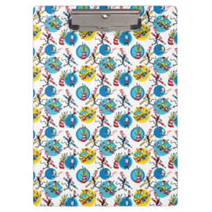 Dr. Seuss Characters With Pencils Pattern Clipboard