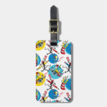 Dr. Seuss | Characters With Pencils Pattern Luggage Tag