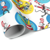 Dr. Seuss | Characters With Pencils Pattern Wrapping Paper (Roll Corner)
