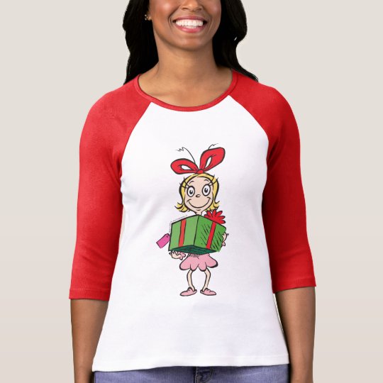 Dr. Seuss | Cindy-Lou Who - Holding Present T-Shirt | Zazzle.com