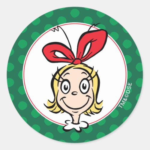 Dr Seuss  Cindy_Lou Who is Nice Classic Round Sticker