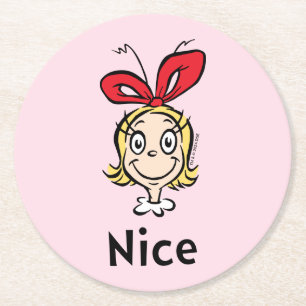 Dr. Seuss   Cindy-Lou Who is Nice Round Paper Coaster