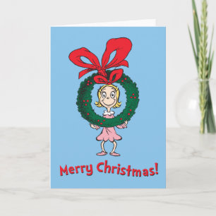 Dr. Seuss   Cindy-Lou Who - Wreath Holiday Card