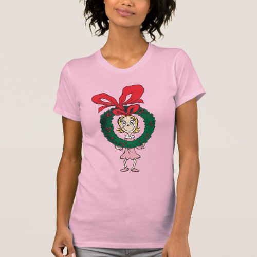 Dr Seuss  Cindy_Lou Who _ Wreath T_Shirt