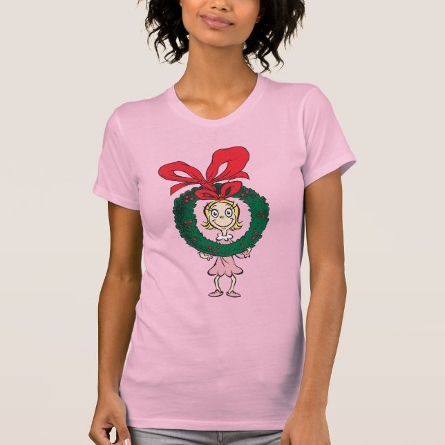 Dr. Seuss | Cindy-Lou Who - Wreath T-Shirt (Front)