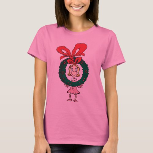 Dr Seuss  Cindy_Lou Who _ Wreath T_Shirt